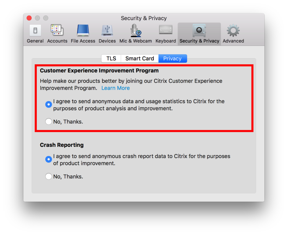 update citrix workspace mac